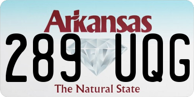AR license plate 289UQG