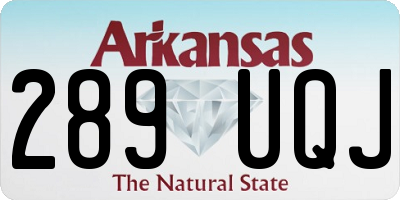 AR license plate 289UQJ