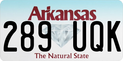 AR license plate 289UQK