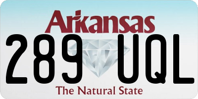 AR license plate 289UQL