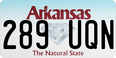 AR license plate 289UQN