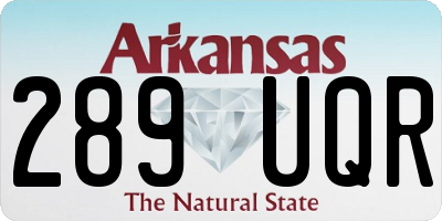 AR license plate 289UQR