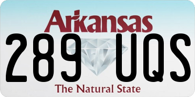 AR license plate 289UQS
