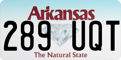 AR license plate 289UQT