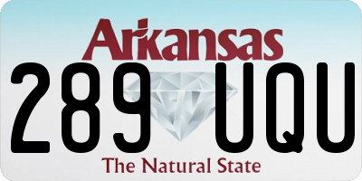 AR license plate 289UQU