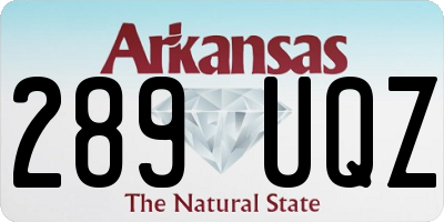 AR license plate 289UQZ
