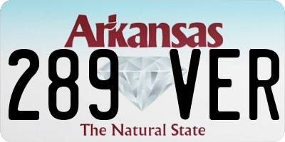 AR license plate 289VER