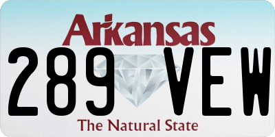 AR license plate 289VEW