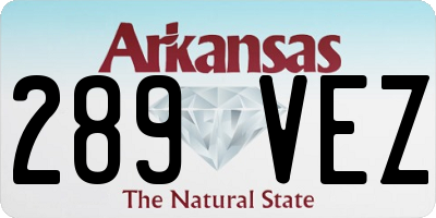 AR license plate 289VEZ