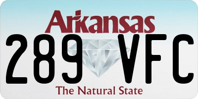 AR license plate 289VFC