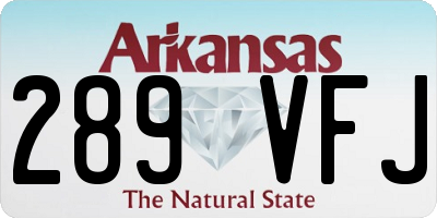 AR license plate 289VFJ