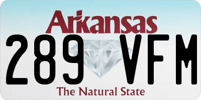 AR license plate 289VFM