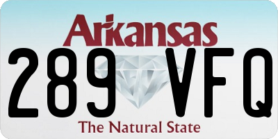 AR license plate 289VFQ