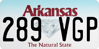 AR license plate 289VGP
