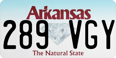 AR license plate 289VGY