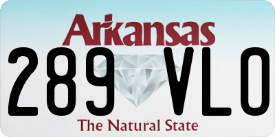 AR license plate 289VLO