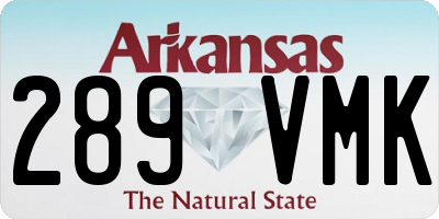 AR license plate 289VMK