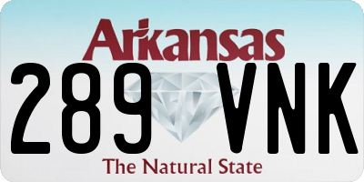 AR license plate 289VNK
