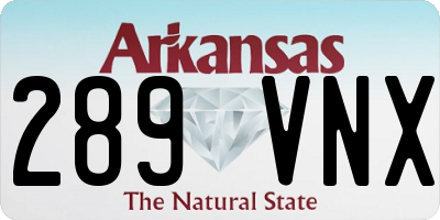 AR license plate 289VNX
