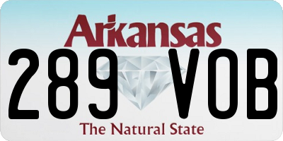 AR license plate 289VOB