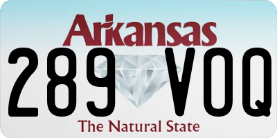 AR license plate 289VOQ