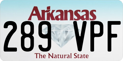AR license plate 289VPF