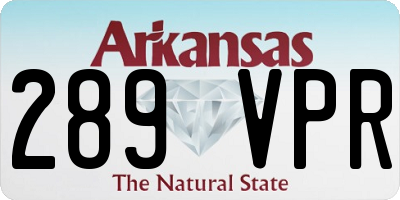 AR license plate 289VPR