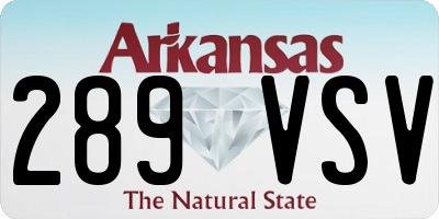 AR license plate 289VSV