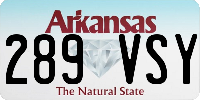 AR license plate 289VSY