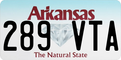 AR license plate 289VTA