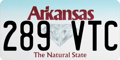 AR license plate 289VTC