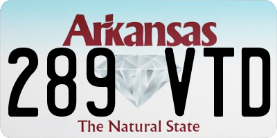 AR license plate 289VTD