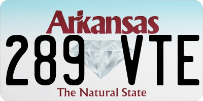 AR license plate 289VTE