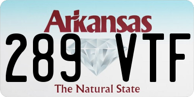 AR license plate 289VTF
