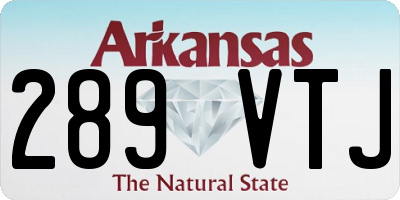 AR license plate 289VTJ