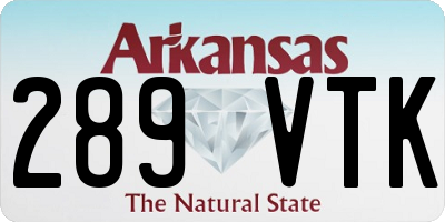 AR license plate 289VTK