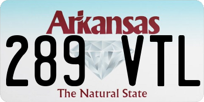 AR license plate 289VTL