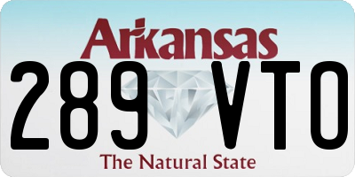 AR license plate 289VTO