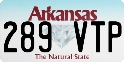 AR license plate 289VTP