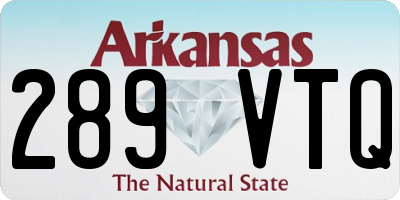AR license plate 289VTQ