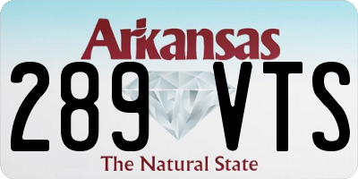 AR license plate 289VTS