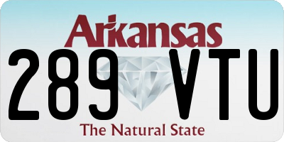 AR license plate 289VTU