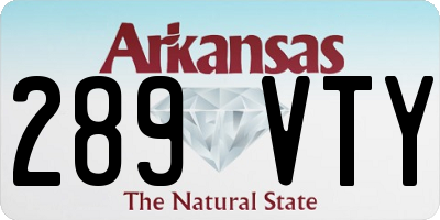 AR license plate 289VTY