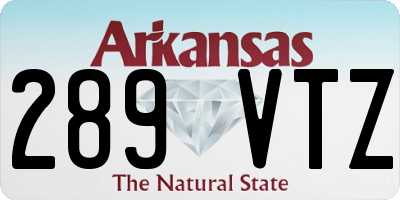 AR license plate 289VTZ