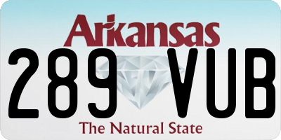 AR license plate 289VUB