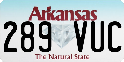 AR license plate 289VUC