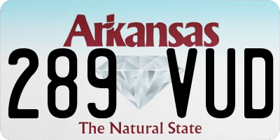 AR license plate 289VUD