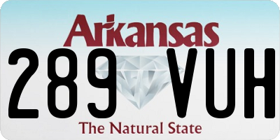 AR license plate 289VUH