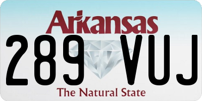 AR license plate 289VUJ