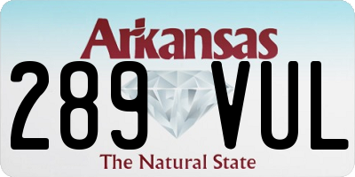 AR license plate 289VUL